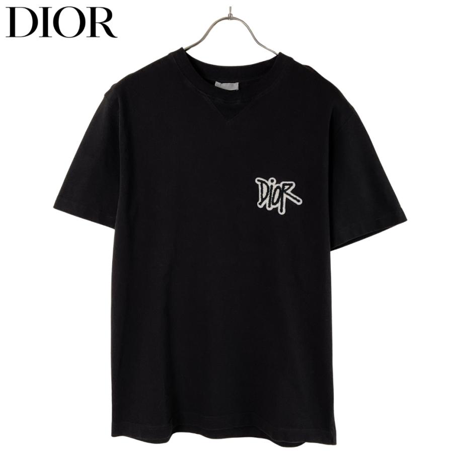 Dior stussy コラボ　Tシャツ DIOR ディオール x SHAWN STUSSY コラボTシャツ M ブラック : トレスト