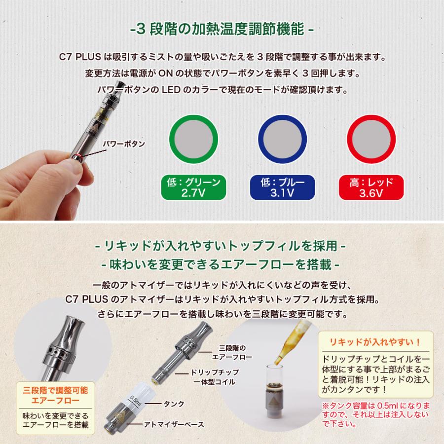 CBD リキッド 専用 ヴェポライザー AZTEC C7 PLUS アステカCBD