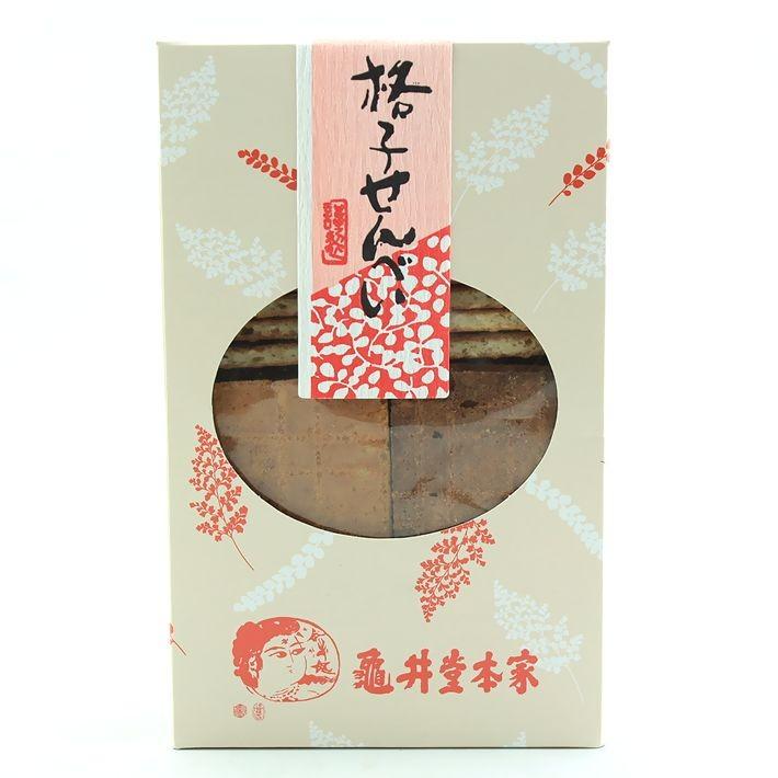 格子せんべい ２０枚入 （のし・ラッピング対応）神戸土産 焼菓子 和菓子 亀の井亀井堂本家 せんべい 煎餅 ギフト プレゼント 常温 お茶菓子 敬老の日 | 