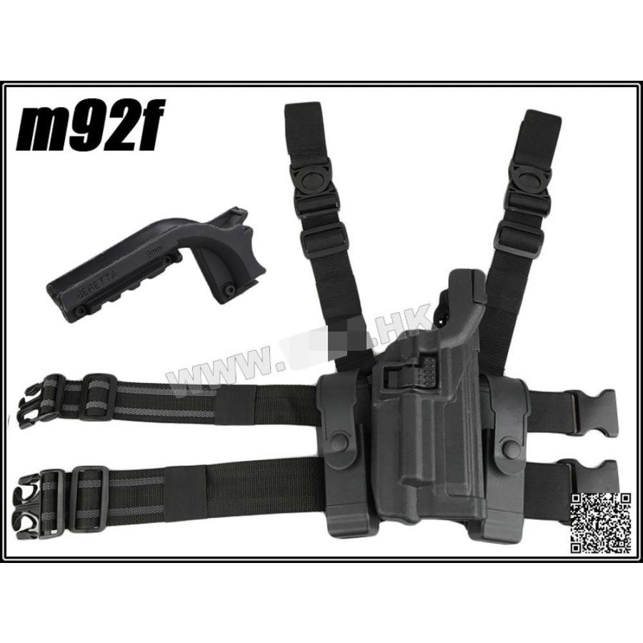 LV3スタイル ライトベアリング レッグホルスター アンダーレイル付属 M92F用 黒｜cbparts｜02