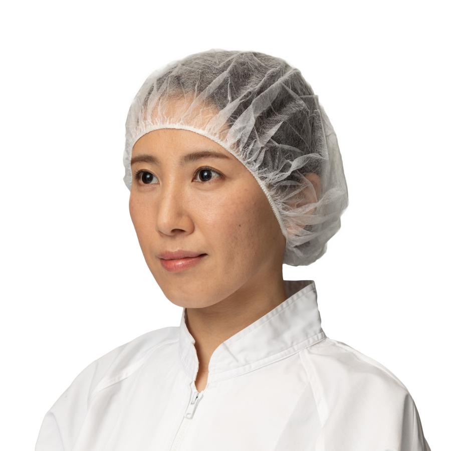 プロワーク ヘアキャップ袋入り HC-01B 100枚入り 不織布 白 フリー |  | 01