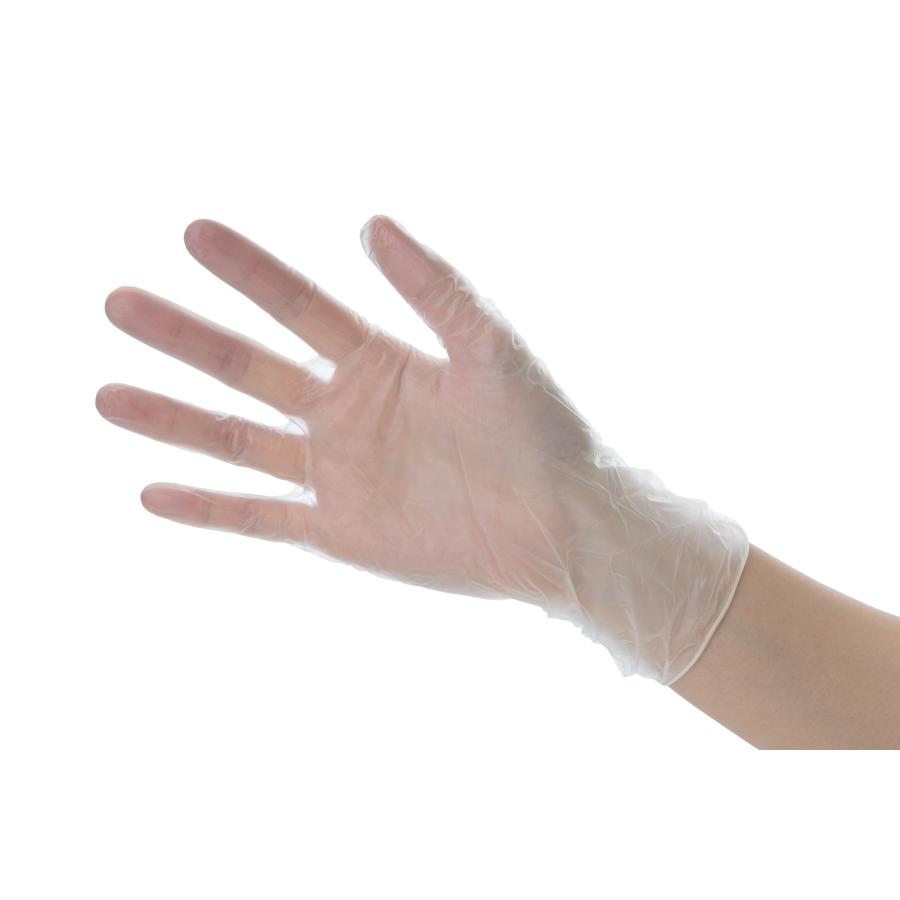 ［PROWORK］ビニール手袋　プラスチック手袋 P40 粉付　100枚入り　使い捨て　極薄　介護　清掃　軽作業 |  | 01