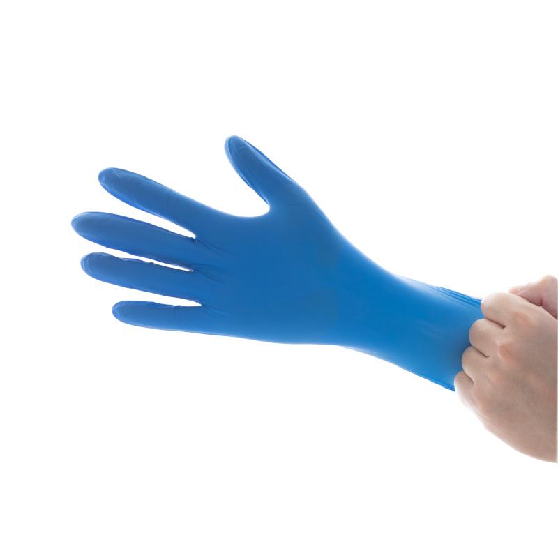 プロワーク　ニトリーノストロング　ブルー　100枚入り　NST-02　ニトリル　24cm　厚手　耐油　食品衛生法適合品　調理　掃除　軽作業　左右兼用　 |  | 02