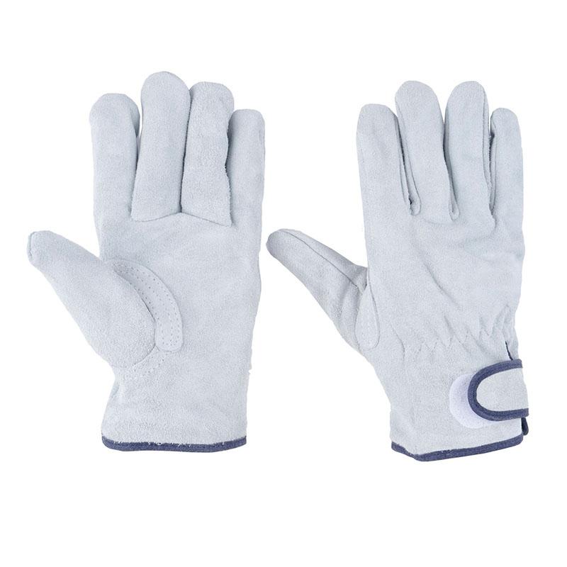 中部物産貿易　プロワーク　牛床皮手袋　QC-311　マジック付き　内綿　インナー　綿　建築　建設　土木　解体　レジャー　アウトドア | 