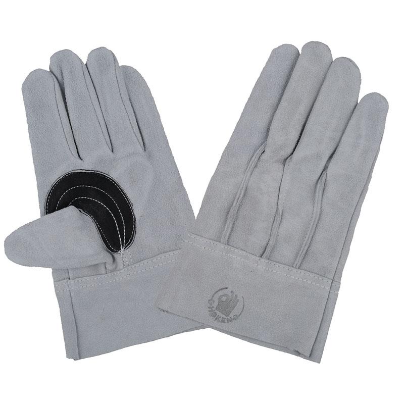 ホーケン　牛床革背縫い手袋　カワテNo.６黒当て　カワテ　柔らか　あて革　 | 