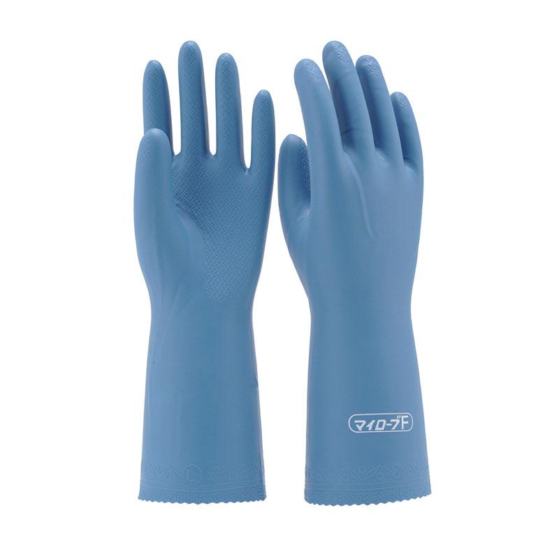 ビニール手袋　ホーケン　マイローブF-1　塩化ビニール　厚手　1双　裏植毛　耐油　抗菌防臭　日本製　　 | 