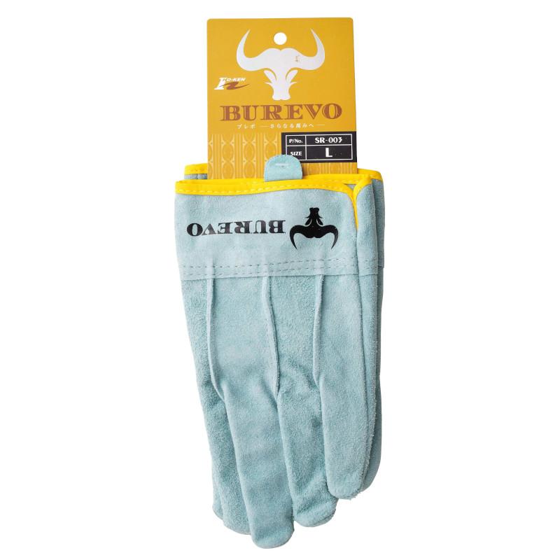 ホーケン　牛床革　背縫い手袋　オイル加工　内綿付き　BUREVO　SR-003 　親指あて付き　洗濯可　カワテ　軽防寒　吸汗　 |  | 02