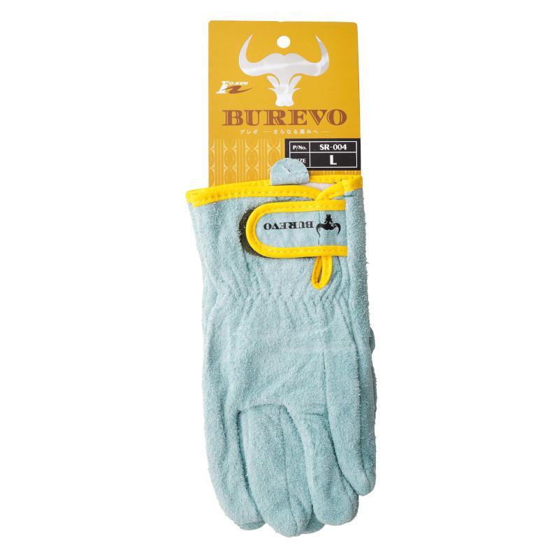 ホーケン　牛床革オイル手袋　マジック　内綿付き　BUREVO　SR-004 　洗濯可　指股あて付き　カワテ　軽防寒　吸汗　 |  | 02