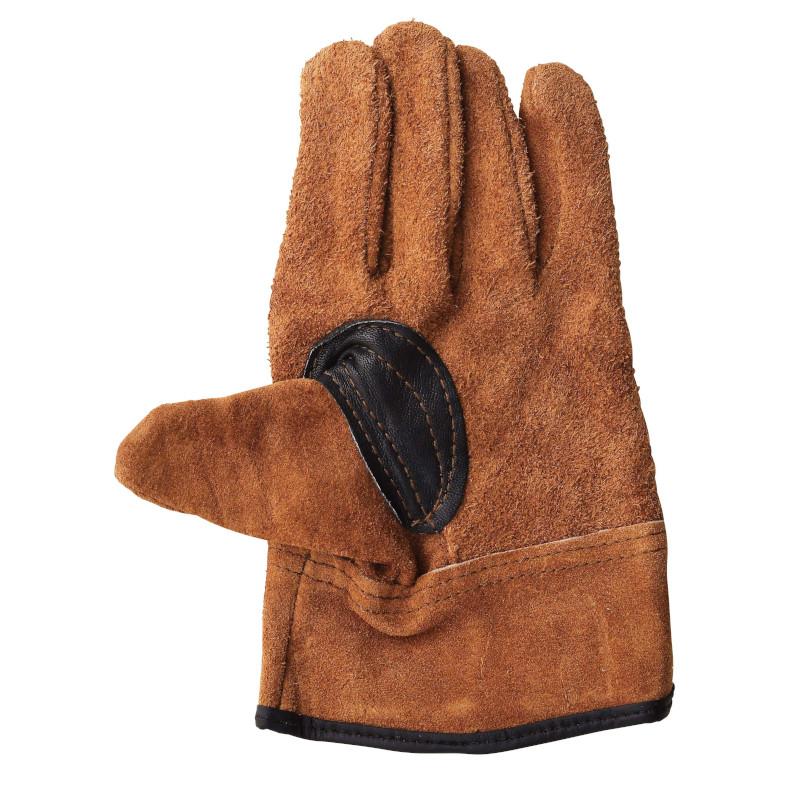 ホーケン　牛床革背縫い　内綿付き　BUREVO　SR-006  茶色　カラー背縫い　指股あて付き　カワテ　洗濯可　軽防寒　吸汗　 | 