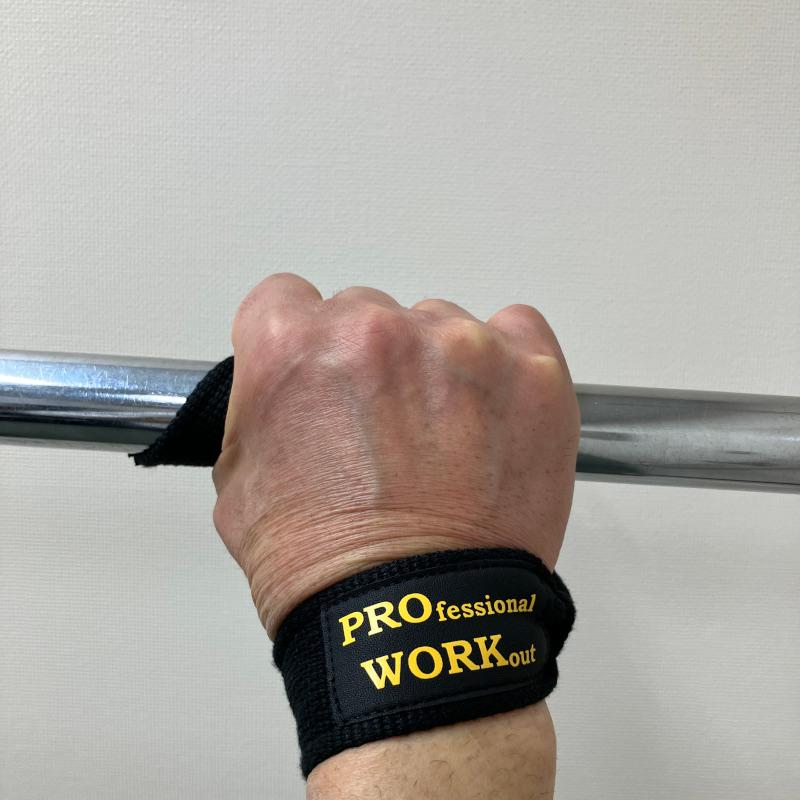 トレーニング用リストストラップ　握力補助　プロワーク　PROfessional WORKout（プロフェッショナル　ワークアウト）PW-03　デッドリフト　プルダウン　 |  | 02