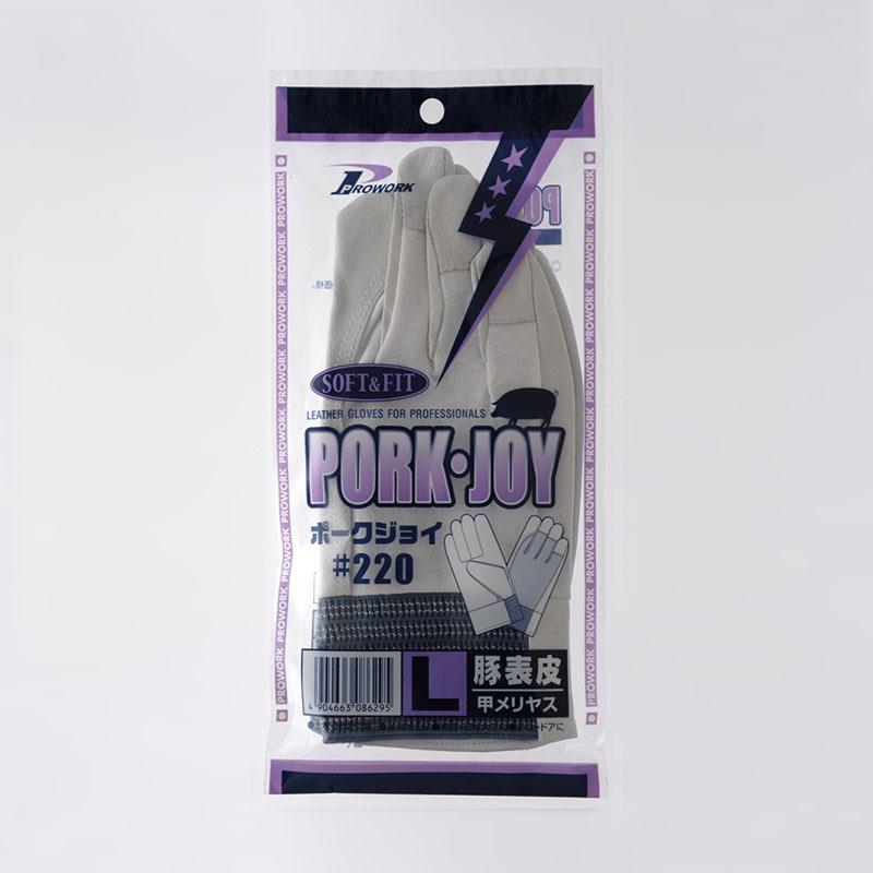 豚革手袋　ポークジョイNo.220　甲メリヤス　豚革　フィット　Sサイズあり　通気　ムレにくい　建築　建設　運搬　DIY |  | 01