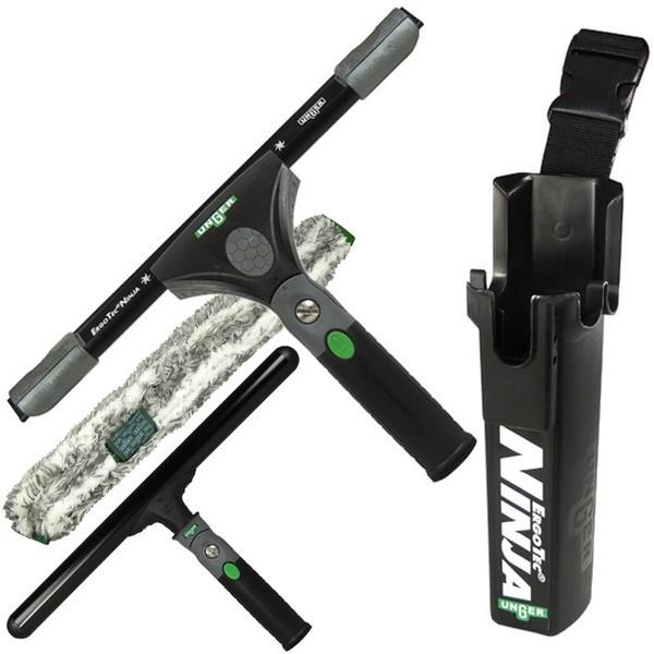 UNGER EN450 45cm忍者スクイジーセット バケット付 (忍者スクイジー40° 忍者T-Bar 忍者ウォッシャーカバー 忍者バケットオンベルト) の商品画像