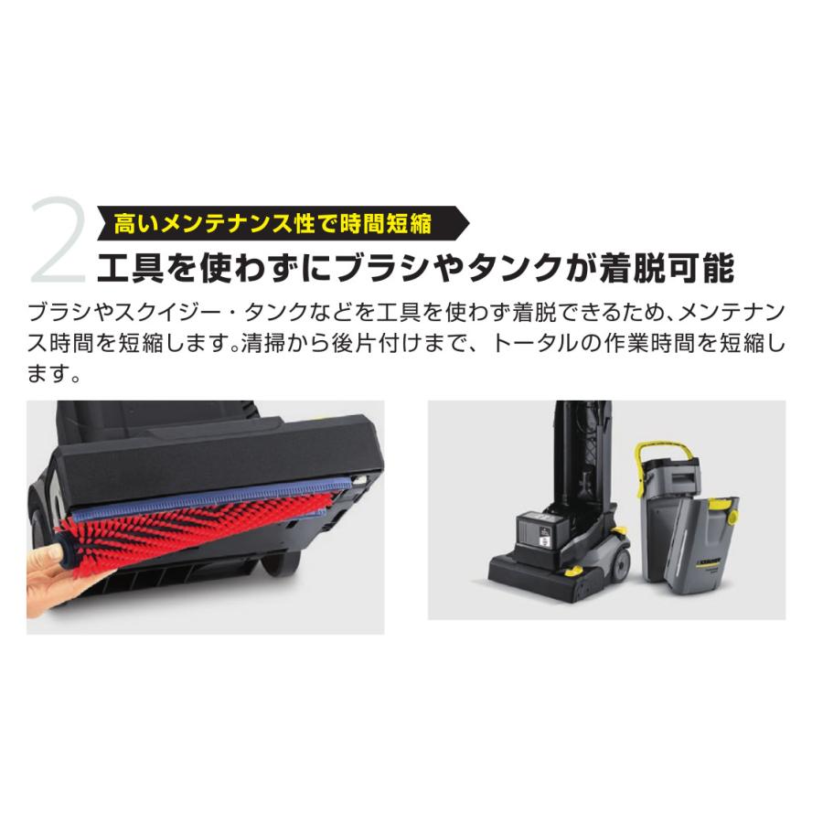 KARCHER 洗浄機本体 充電器付 ケルヒャー KARCHER 業務用 コードレス 床洗浄機 BR30/4C Bp