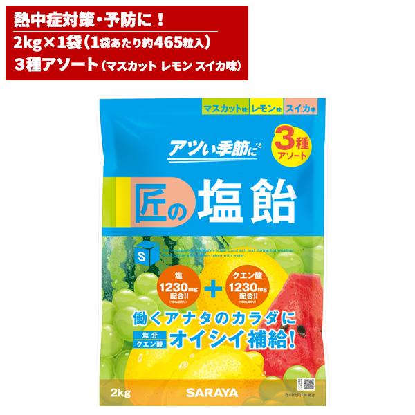 サラヤ 匠の塩飴 3種アソート味 マスカット レモン スイカ 2kg Saraya 9 Ccnet 快適バリューshop 通販 Yahoo ショッピング