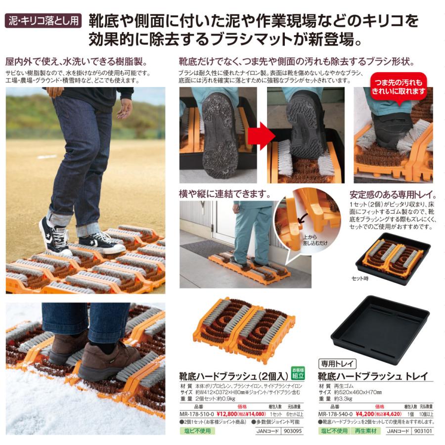 その他 mr178 テラモト 靴底ハードブラッシュ2個入 MR-178-510-0 : CCnet 快適