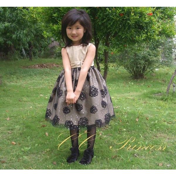 黒バラ模様のワンピースドレス Gd 210 女の子 キッズドレス ワンピース フォーマルドレス Cc Princess Cc Gd 210 Cc Princess ヤフー店 通販 Yahoo ショッピング
