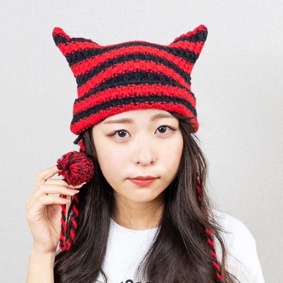 ニット帽 帽子 猫耳ニット帽 メンズ レディース キッズ ボンボン