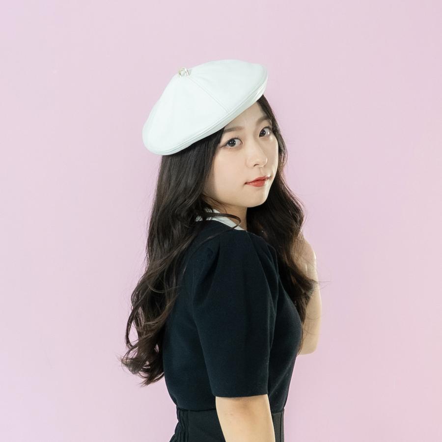 帽子 ベレー帽 レディース 高品質 レザー シンプル 大きめ やわらか