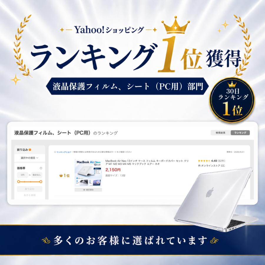 MacBook Air Neo 13インチ ケース フィルム キーボードカバー セット