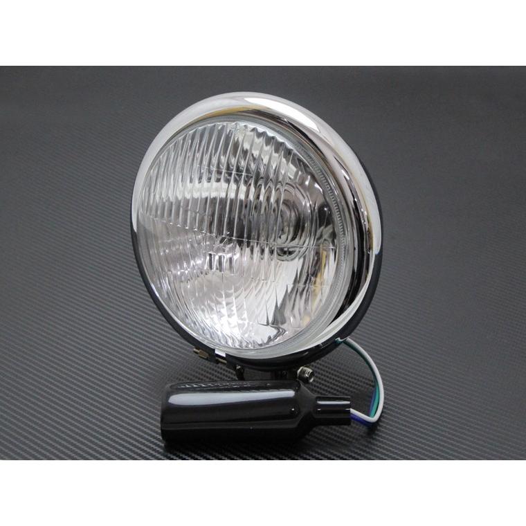 ヘッドライト 5 3 4インチ 5 75インチ ベイツタイプ カットレンズ メッキハウジング クリアレンズ Sr400 W400 W650 W800 カフェレーサー 6032 Jills 通販 Yahoo ショッピング