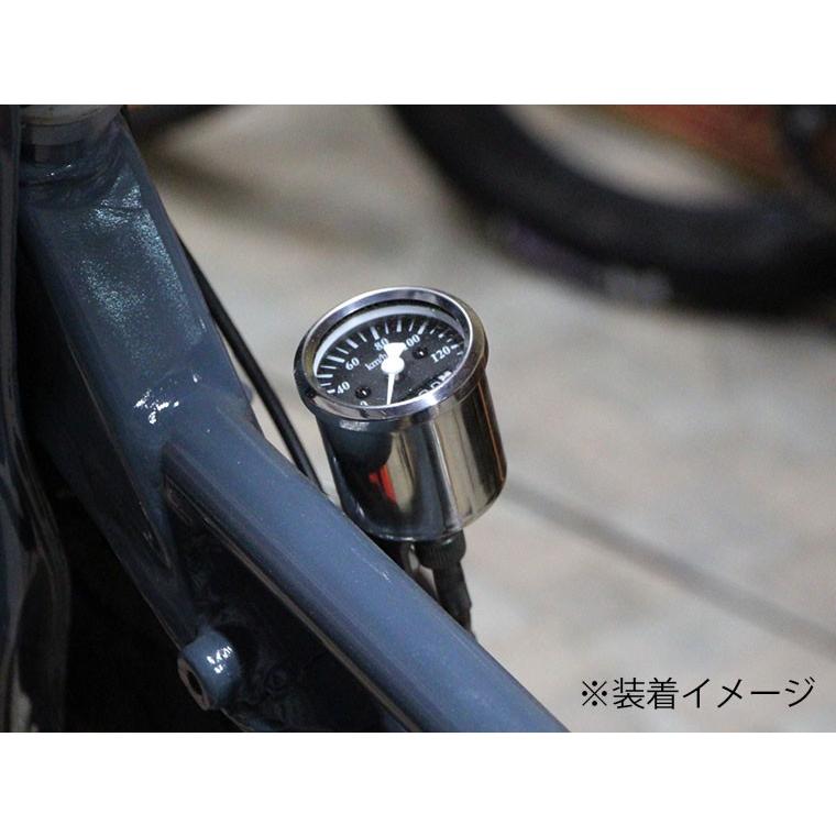 スピードメーター ミニメーター 48mm 機械式 極小 SR400 スーパーカブ シャドウ TW225 ドラッグスター ボルティー グラストラッカー エストレア W400 W650 W800｜ccc｜05