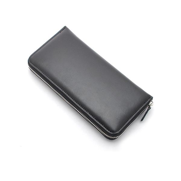 訳あり メンズレザーロングウォレット ダコタレザーラウンドファスナーウォレット 本革牛革 紳士用 長財布 ブラックAnonymアノニム 送料無料 | 