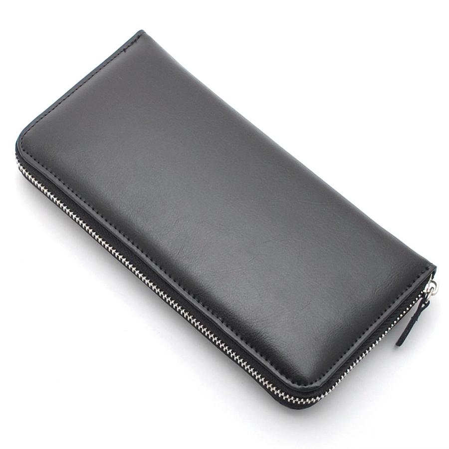 訳あり メンズレザーロングウォレット ダコタレザーラウンドファスナーウォレット 本革牛革 紳士用 長財布 ブラックAnonymアノニム 送料無料 |  | 04