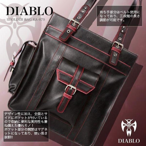 DIABLOディアブロ 高級 メンズトートバッグ レッド メンズバッグ 紳士用 男性用 2カラー ka879 送料無料 |  | 02