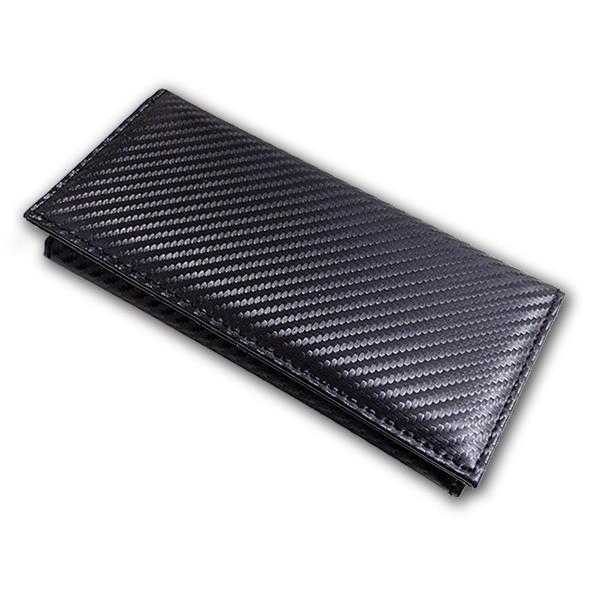箱なし特価 紳士用長財布 メンズロングウォレット カーボン調 PUレザー 送料無料 定形外郵便発送  長財布 ブラック ブラウン ネイビー |  | 09