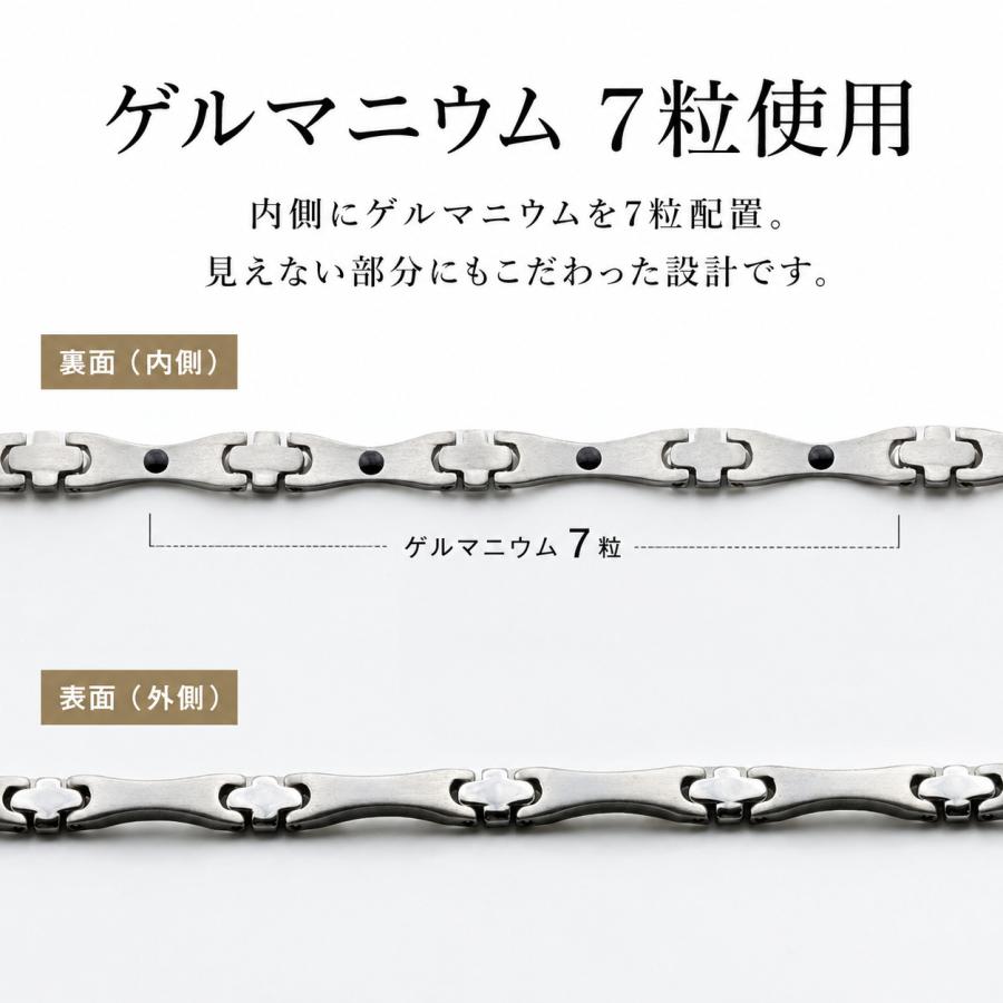 ゲルマニウム ブレスレット メンズ レディース シルバー シンプル 訳