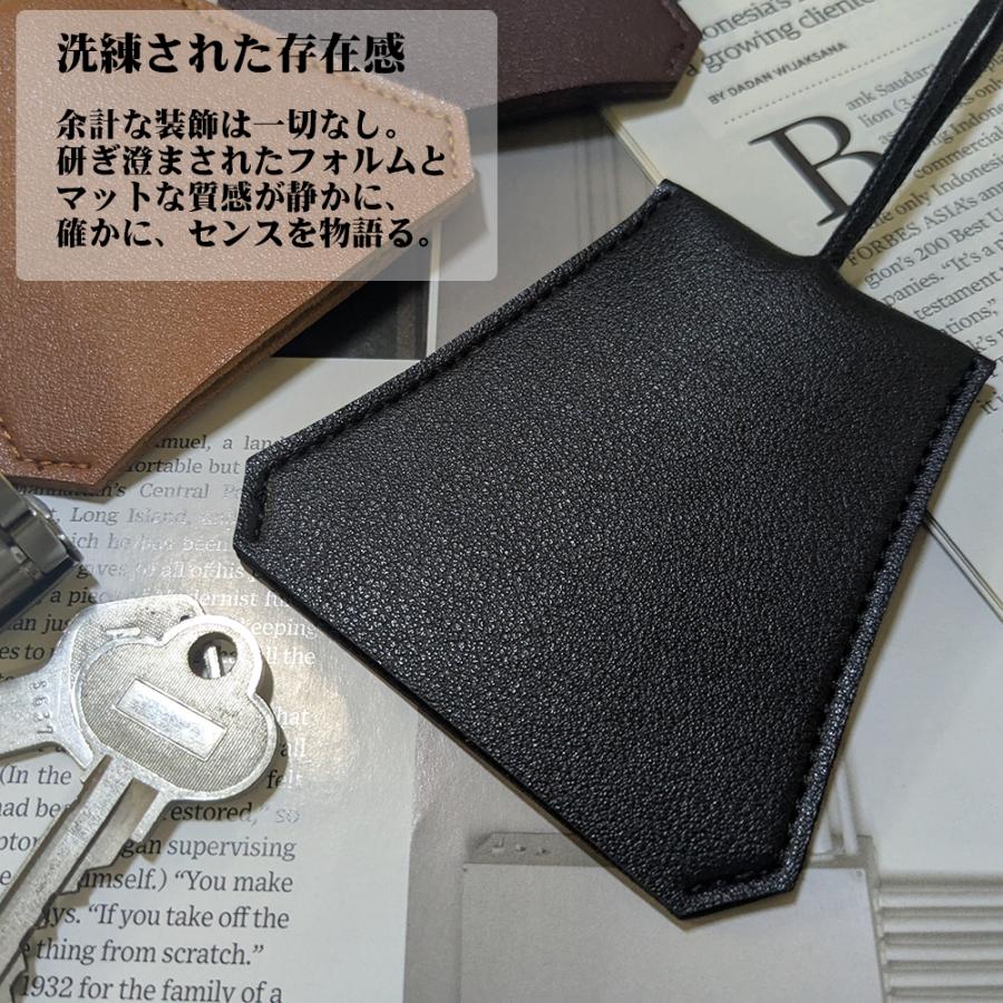 クロシェット キー シボ革風 PUレザー ネックレス キーリング キー