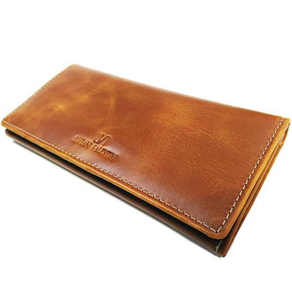 箱無し  メンズ 定番 本革 牛革 定番のデザインLUCIANO VALENTINO ルチアーノ・バレンチノ  長財布 キャメル luv2001ca | 
