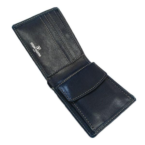 箱無し  メンズ 定番 本革 牛革 定番のデザインLUCIANO VALENTINO ルチアーノ・バレンチノ  短財布 ネイビー luv2002nv |  | 02