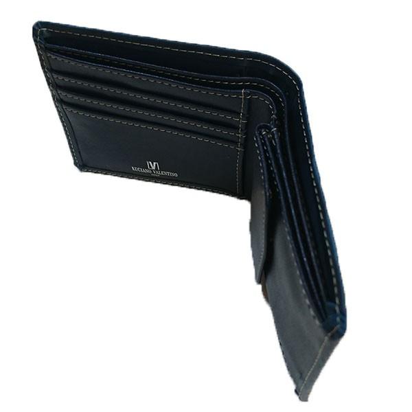 箱無し  メンズ 定番 本革 牛革 定番のデザインLUCIANO VALENTINO ルチアーノ・バレンチノ  短財布 ネイビー luv2002nv |  | 03