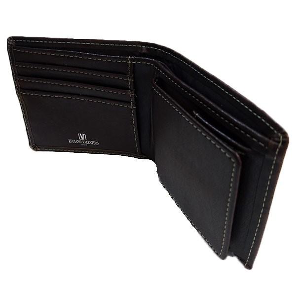 箱無し  メンズ 定番 本革 牛革 定番のデザイン カードスライダーLUCIANO VALENTINO ルチアーノ・バレンチノ  短財布 ブラウン luv2004br |  | 03