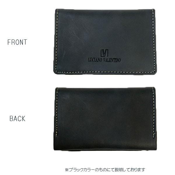 箱無し  メンズ 定番 カードケース 本革 牛革 定番のデザインLUCIANO VALENTINO ルチアーノ・バレンチノ  名刺入れ キャメル luv2006ca |  | 03