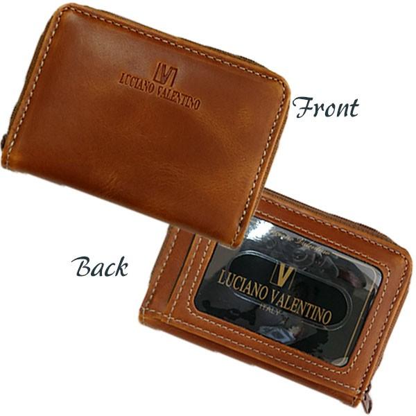 箱無し  メンズ パスケース付 コンパクト財布 本革 牛革 定番のデザインLUCIANO VALENTINO ルチアーノ・バレンチノ  小銭入れ キャメル luv2008ca |  | 01
