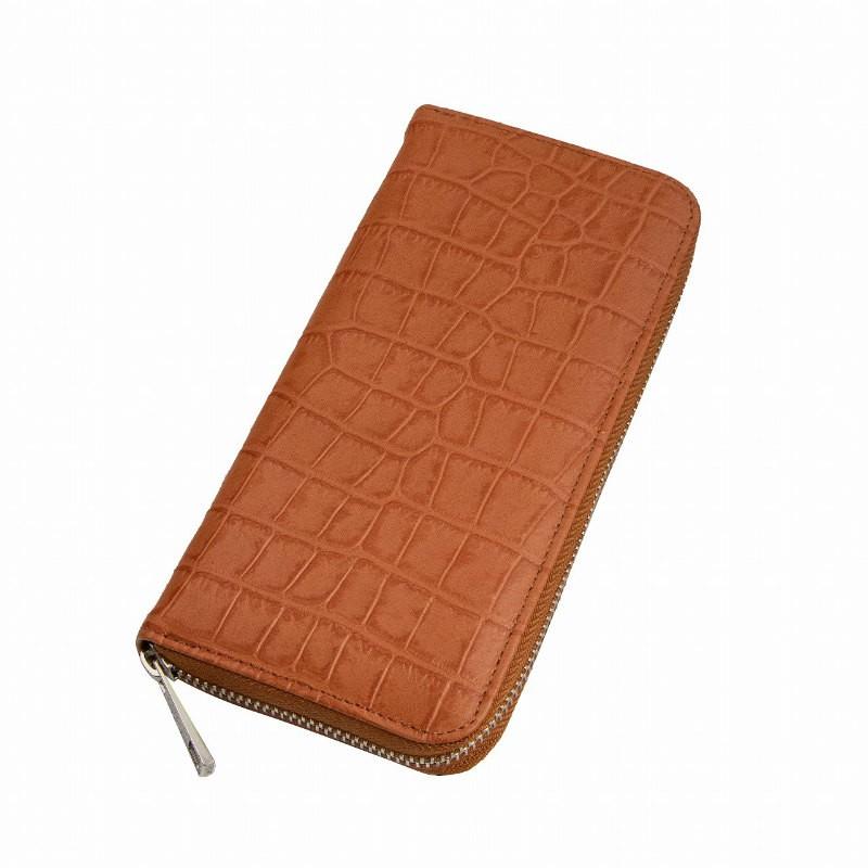 牛革マットクロコ型押し ラウンドファスナー ロングラウンドウォレット 紳士用 男性用 長財布 送料無料 Luciano Valentino ルチアーノバレンチノ |  | 06