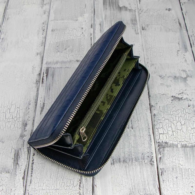 牛革マットクロコ型押し ラウンドファスナー ロングラウンドウォレット 紳士用 男性用 長財布 送料無料 Luciano Valentino ルチアーノバレンチノ |  | 09