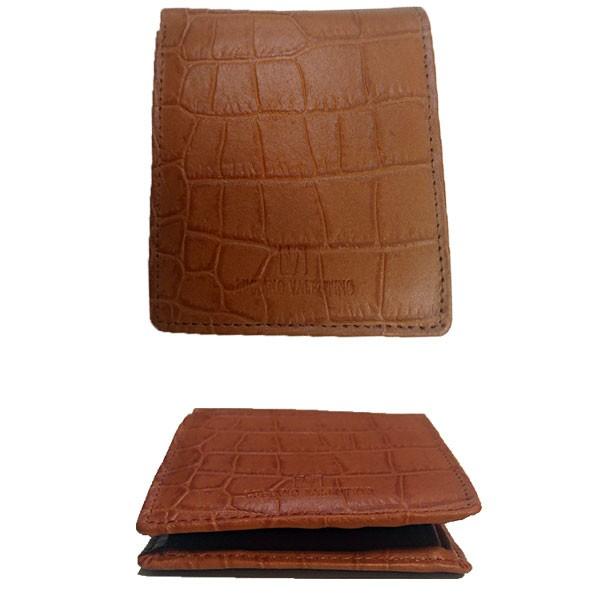 箱無し クロコ型押し メンズ 定番 紳士用ショートウォレットLUCIANO VALENTINO ルチアーノ・バレンチノ  短財布 キャメル luv4002ca |  | 02