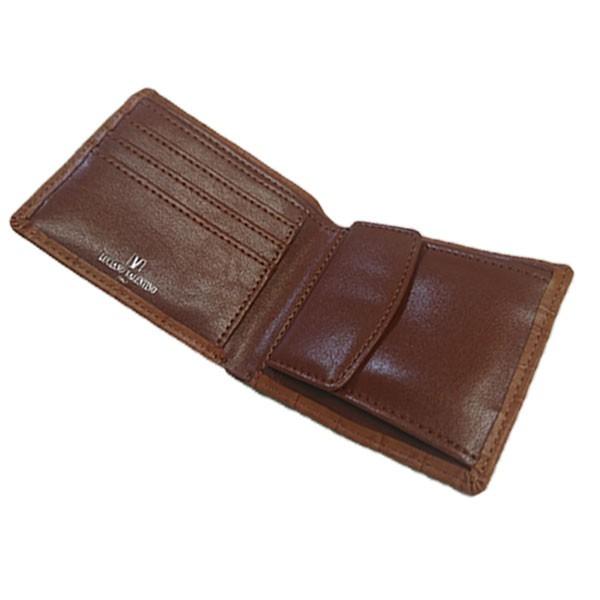 箱無し クロコ型押し メンズ 定番 紳士用ショートウォレットLUCIANO VALENTINO ルチアーノ・バレンチノ  短財布 キャメル luv4002ca |  | 03