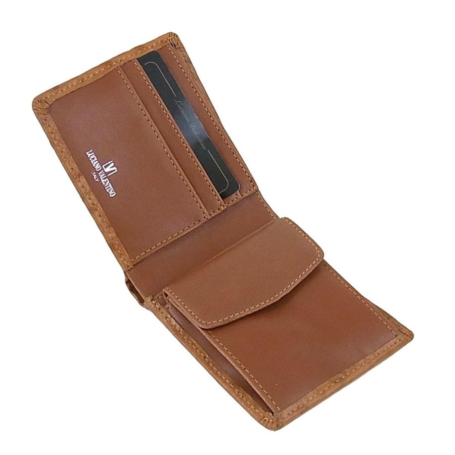 箱無し  メンズ 定番 本革 牛革 オーストリッチ型押し LUCIANO VALENTINO ルチアーノ・バレンチノ  短財布 キャメル luv5002ca |  | 02