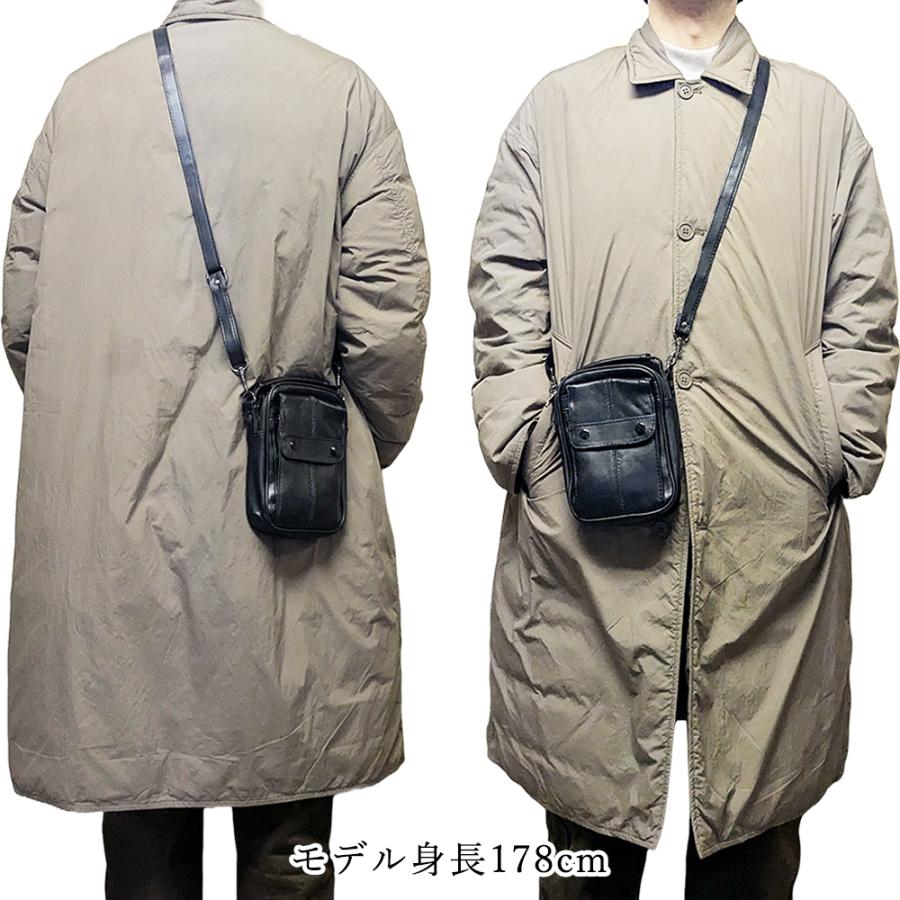 高級ラム革 縦型ラム革ショルダーバッグ ボディバッグ メンズバッグポーチ 紳士用 男性用 送料無料 軽量 コンパクト スマホ収納 肩掛け 斜め掛け |  | 08