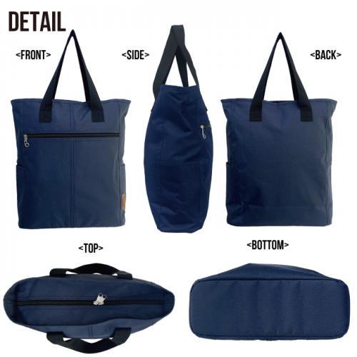 大容量トートバッグ シンプル メンズバッグ 男性用 女性用 ブラック ネイビー カーキ 通勤 通学 送料無料 |  | 04