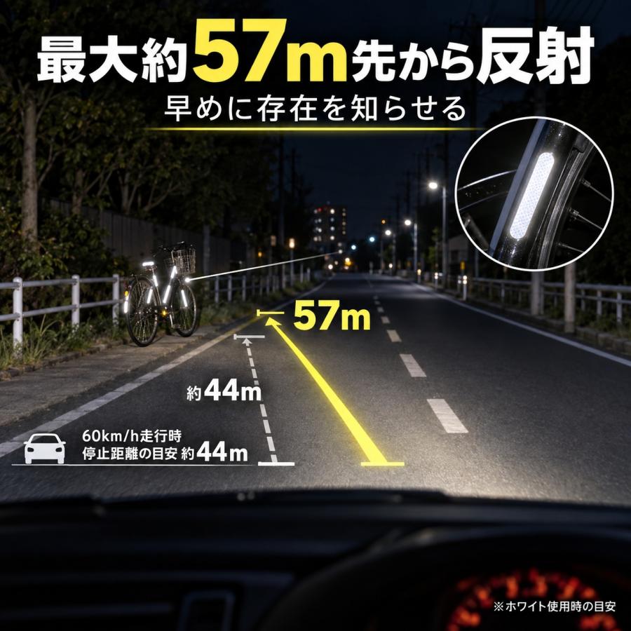 反射材 交通安全 貼って安心 反射して光る リフレクター 高輝度反射材使用 防犯 防災 自転車盗難防止 送料無料 幼稚園 小学生 園児 児童 子供 キッズ |  | 02
