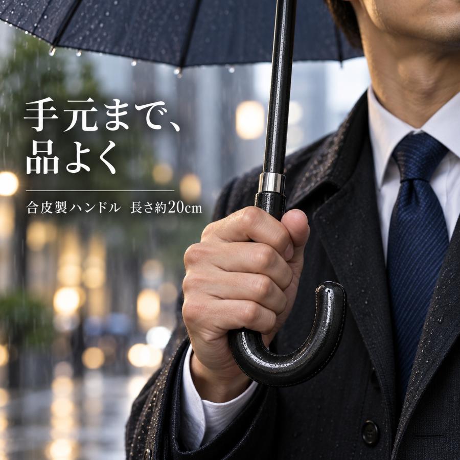 ビッグサイズ 長傘 24本傘 メンズ傘 GOODデザイン 65センチ ワンタッチ