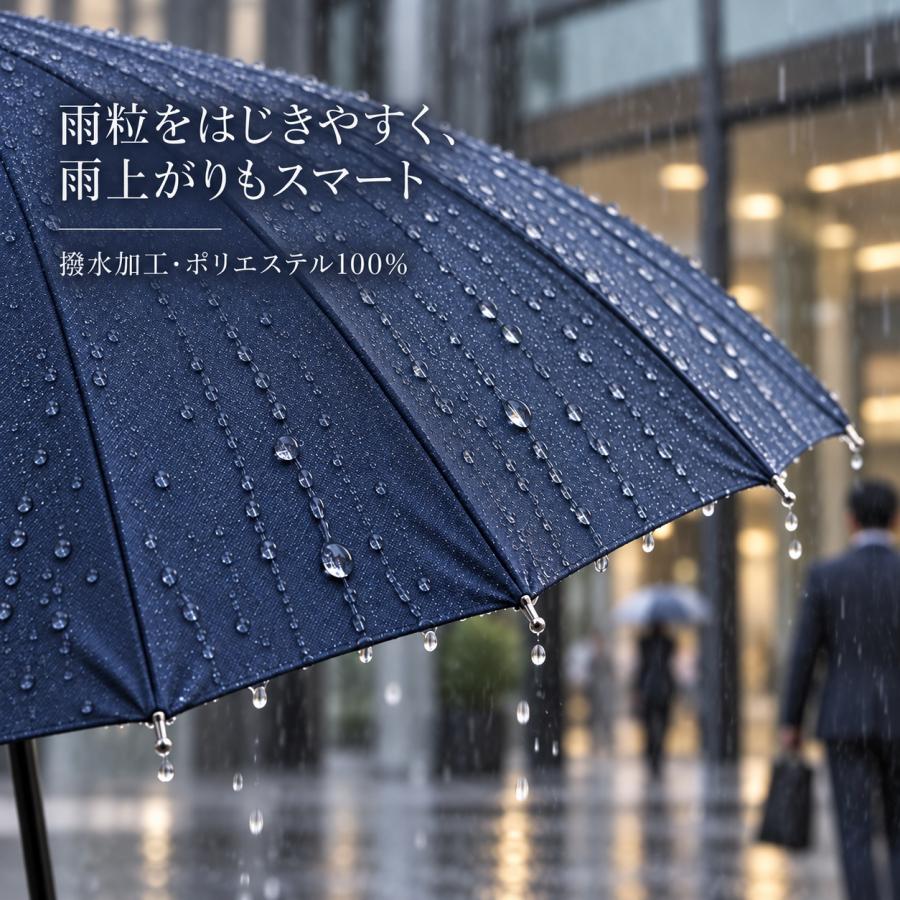 ビッグサイズ 長傘 24本傘 メンズ傘 GOODデザイン 65センチ ワンタッチ
