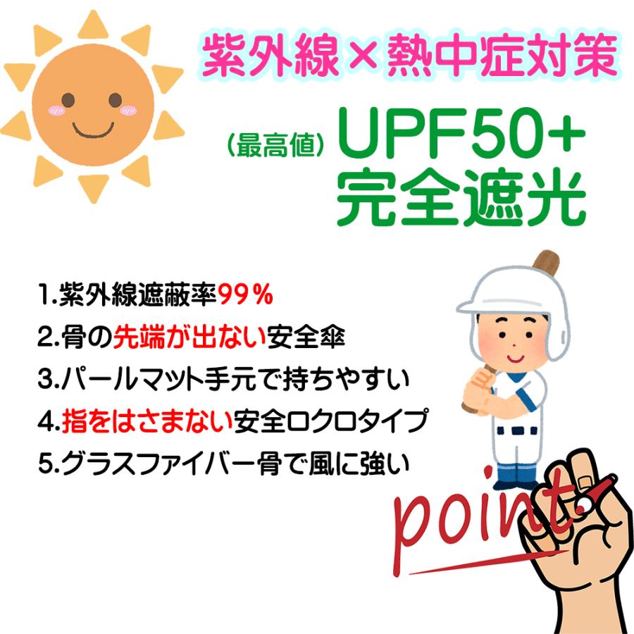 子供用晴雨兼用傘 開閉安全タイプ 日傘 長傘 紫外線×熱中症対策 手開き式 グラスファイバー 55センチ 雨傘 梅雨 コンパクト 小学生 通学 撥水性 即納 送料無料 |  | 01