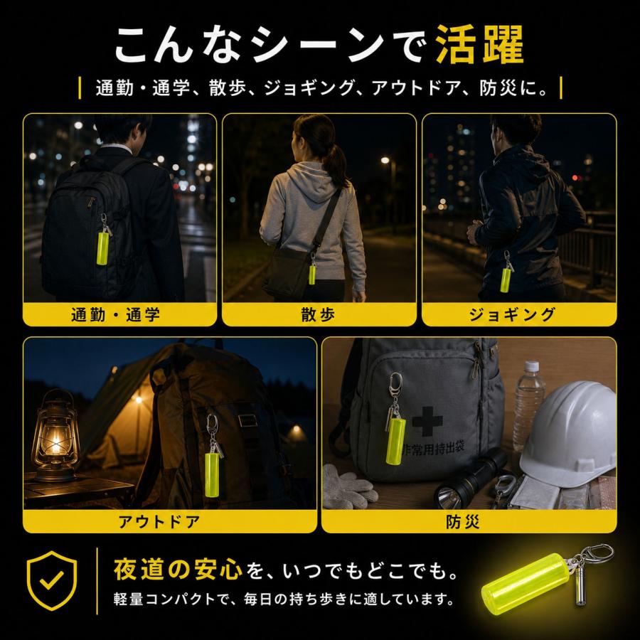 反射キーホルダー 笛付き ホイッスル 防災グッズ 夜間安全 交通安全 高輝度反射材 浮くキーホルダー 釣り 登山 アウトドア マリンスポーツ 送料無料 |  | 07