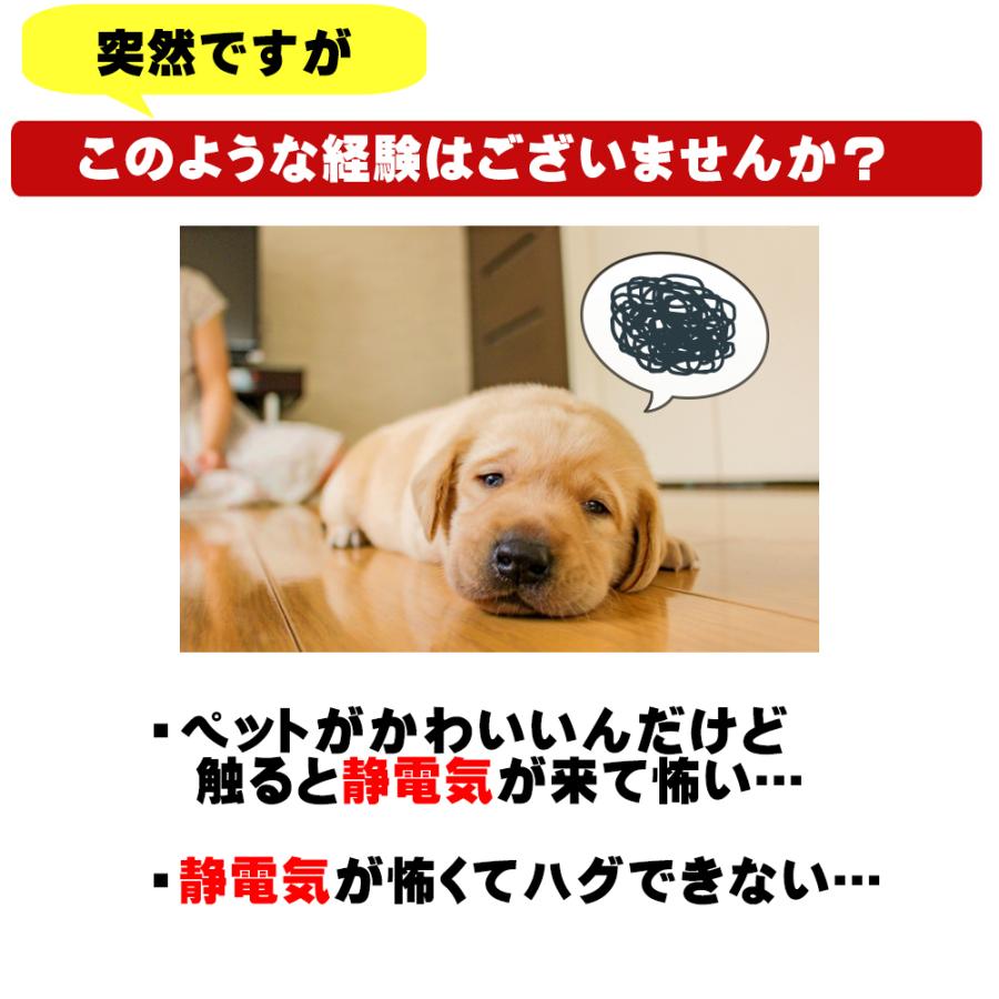 光る首輪 小型犬用 静電気除去 ネックレス 高輝度反射素材使用 静電気